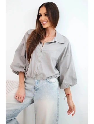 Dámská bavlněná bomber bunda na zip fango zelená Dámská bavlněná bomber bunda na zip fango zelená