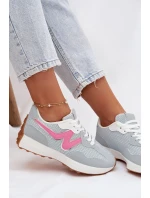 Dámské sportovní boty na platformě modré Janelora