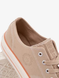 Pánské plátěné tenisky na platformě Big Star – béžové
