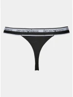 Dámská tanga 2Pack 164522 4R227 00020 černá - Emporio Armani