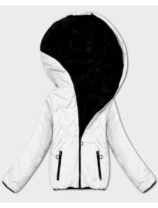 Bílo-černá oboustranná dámská bunda pro přechodné období S'West (B8546-2601)