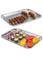 Grilovací deska 34x24CM z nerezové oceli