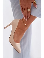 Eko kožené lodičky Sergio Leone 1339 Světle béžové