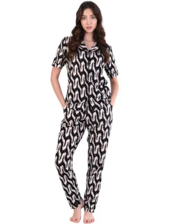 Dámské pyžamo 180/155 černobéžové - Karol