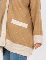 Dámský svetr LC SW 0258.03P Hnědo-béžová - Rue Paris