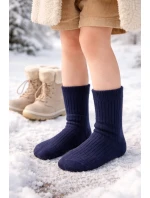 PLETENÉ DĚTSKÉ PONOŽKY Z MERINO VLNY 130