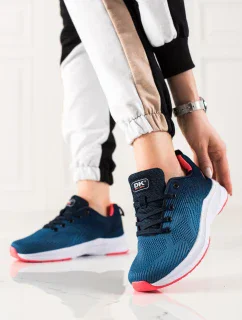 Výborné modré dámské tenisky bez podpatku