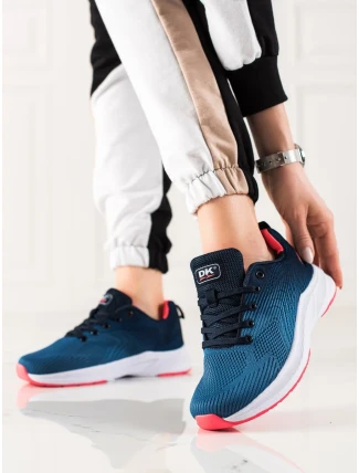 Výborné modré dámské tenisky bez podpatku Výborné modré dámské tenisky bez podpatku