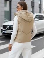 Dámská prošívaná vesta LIKEHUGS béžová FashionStreet TY4979