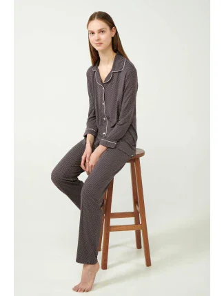 Vamp - Puntíkované pyžamo s knoflíky 21052 - Vamp Vamp - Puntíkované pyžamo s knoflíky 21052 - Vamp