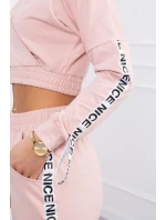 Sada s ozdobnými stuhami tmavě pudrově růžová