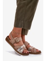 Dámské Sandály S Přezkou Béžové Inblu GS000056