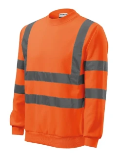 HV Essential mikina unisex fluorescenční oranžová