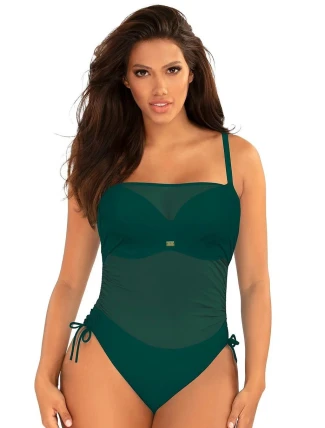 Jednodílné plavky S1093V1 Fashion24 zelené- Self Jednodílné plavky S1093V1 Fashion24 zelené- Self