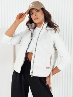 Dámská prošívaná vesta TREOS bílá FashionStreet TY4219