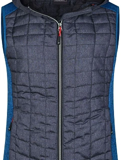 Daiber JN 767 Dámská pletená hybridní vesta 02.0767 royal melange/anthracite melange