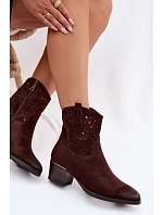 Dámské otevřené kotníkové boty Vinceza 58452 Čokoládové