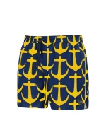 Pánské plavkové kraťasy Happy Self SM29-21 tm..modrá-vzor - Self Pánské plavkové kraťasy Happy Self SM29-21 tm..modrá-vzor - Self