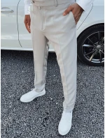 Pánské elegantní kalhoty světle šedé FashionStreet UX4291