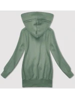 Šedozelená hladká dámská mikina s kapucí LHD (AMG169) Šedozelená hladká dámská mikina s kapucí LHD (AMG169)