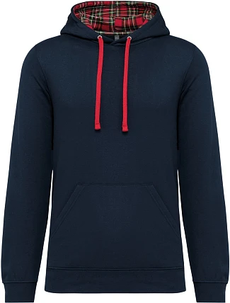 Kariban K 4013 Unisex mikina s kapucí 20.K013 navy/red tartan Kariban K 4013 Unisex mikina s kapucí 20.K013 navy/red tartan