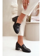 Elegantní Dámské Kožené Polobotky Na Podpatku Černé Vinceza 91116 Elegantní Dámské Kožené Polobotky Na Podpatku Černé Vinceza 91116