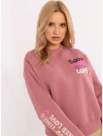 Mikina D10600T02695A tmavě růžová Mikina D10600T02695A tmavě růžová