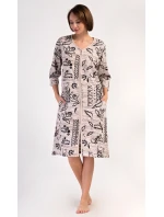 Dámské domácí šaty s tříčtvrtečním rukávem Elena