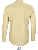 NEOBLU Bart Men Popelínová košile s dl. rukávem a mao límcem 24.3792 beige
