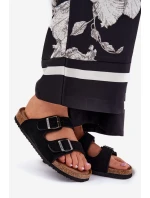 Semišové Dámské Sandały S Přezkami Big Star RR274A390 Černé