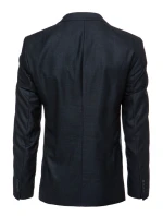 Pánské jednořadové sako v tmavě modré barvě FashionStreet MX0637 Pánské jednořadové sako v tmavě modré barvě FashionStreet MX0637