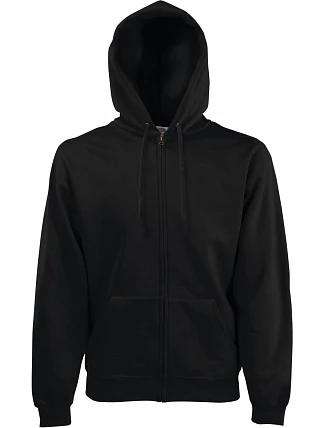 Fruit of the Loom Classic Hooded Sweat Jacket Mikina s kapucí 16.2062 black