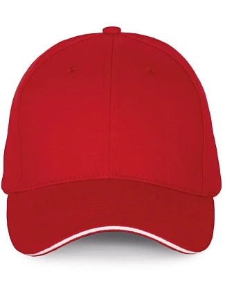 K-up KP 185 6 panelová sandwich kšiltovka 20.0185 red/white K-up KP 185 6 panelová sandwich kšiltovka 20.0185 red/white