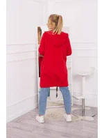 Zateplená bunda s kapucí červená