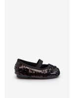 Dětské baletky zdobené flitry Černé Weries Dětské baletky zdobené flitry Černé Weries