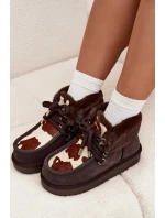 Dámské sněhule z přírodní semišové látky D.Franklin DFSH375008 čokoládové Dámské sněhule z přírodní semišové látky D.Franklin DFSH375008 čokoládové