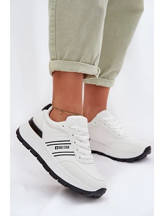 Dámské tenisky na platformě Big Star TT274882 Hi-Poly System Bílé