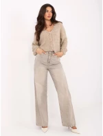 Kalhoty D80028BB62487A2 šedobéžové Kalhoty D80028BB62487A2 šedobéžové