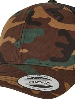 Flexfit 6606C/6606CA 5 panelová Trucker kšiltovka "Camo" 55.606C camo/black