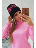 Dámská čepice Kira K374 black+pink Dámská čepice Kira K374 black+pink