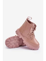 Ocieplane Lakierované Dětské Botky Big Star MM374144 Růžové