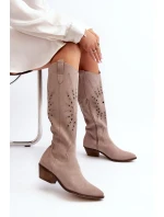 Zazoo 2909 Semišové Lodičky s Vyřezáváním na Nízkém Podpatku Bežové Zazoo 2909 Semišové Lodičky s Vyřezáváním na Nízkém Podpatku Bežové