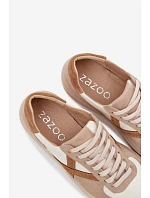 Kožené semišové dámské tenisky Zazoo N1108S5 béžové