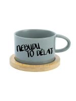 NEBUDU TO DĚLAT - šedý hrníček makronka 200 ml