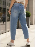 Dámské džínové kalhoty s páskem FashionStreet UY2883