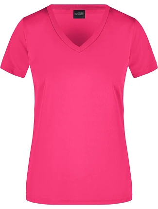 Daiber JN 735 Dámské sportovní tričko s výstřihem do V 02.0735 pink Daiber JN 735 Dámské sportovní tričko s výstřihem do V 02.0735 pink