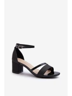 Dámské sandály na nízkém podpatku černé Ploemis Dámské sandály na nízkém podpatku černé Ploemis
