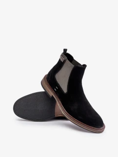 Semišové Kotníkové Boty Chelsea Pánské Big Star OO174154 Černé