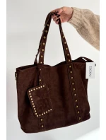 Dámská kabelka se zdobením – čokoládová Kynelle Dámská kabelka se zdobením – čokoládová Kynelle
