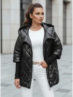 Dámská přechodná prošívaná bunda oversize PUFFILOF černá FashionStreet TY4855